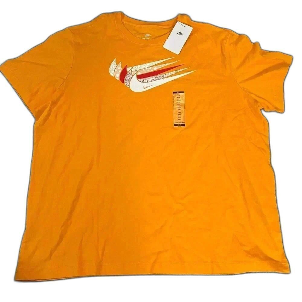 NWT Nike Men Orange Sportswear Stack Swoosh T-shirt XXL